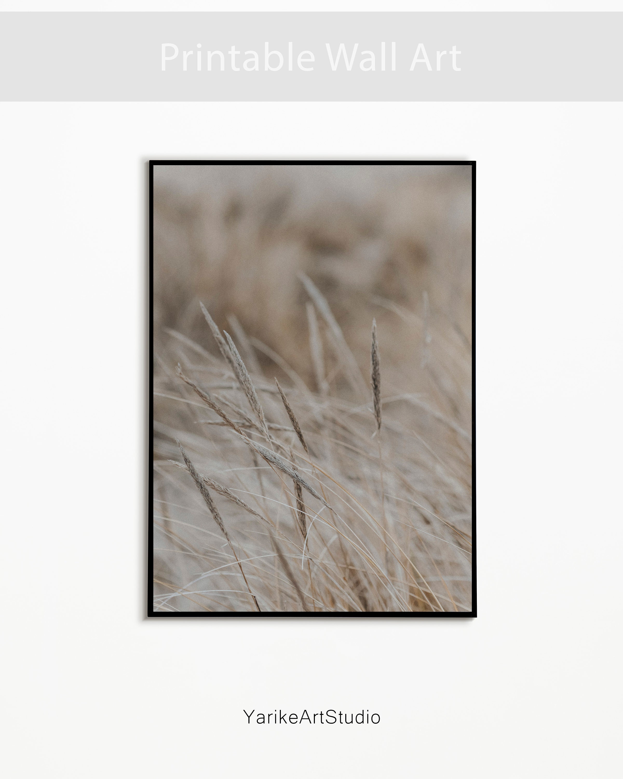 Dry Grass Wall Art Rustic Floral Botanical Art Plant Digital Etsy