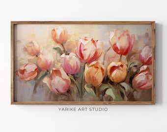 Tulip Painting for Frame TV | Soft Floral Spring Art (Digital Download)
