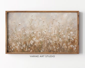 Spring Wildflower Field Landscape, Samsung Frame TV Art (Digital Download)