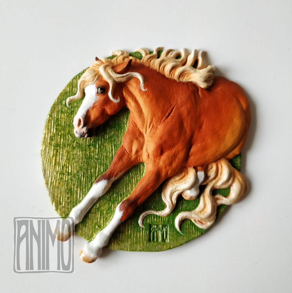 Polka Unpainted resin cast model horse basrelief Etsy