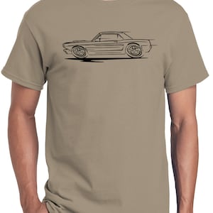 1965 1966 Ford Mustang Coupe Redline Design Tshirt