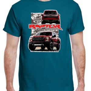 2017-20 Ford Raptor F150 4x4 Maroon Truck Full Color Design Tshirt