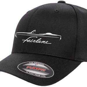 1968 1969 Ford Fairlane Convertible Outline Design Flexfit 6277 Baseball Hat Cap