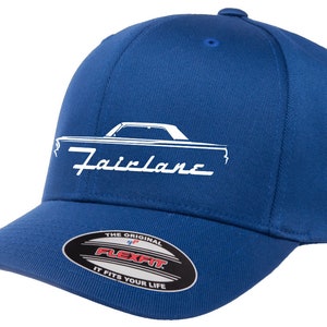 1963 Ford Fairlane Hardtop Outline Design Flexfit 6277 Baseball Hat Cap