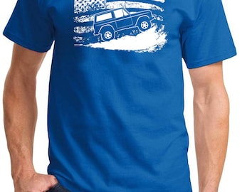 1966-77 Ford Bronco 4x4 Truck T-Shirt - Full Color Print, Turquoise Design, Unisex X-Large Orange - View #8