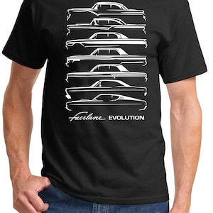 Ford Fairlane Evolution Classic Outline Design Tshirt