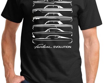 Ford Fairlane Evolution Classic Outline Design Tshirt