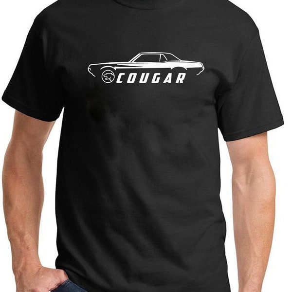 1967 1968 Mercury Cougar Hardtop Classic Outline Design Tshirt