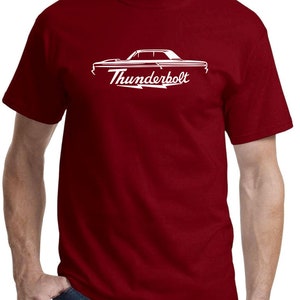 1964 Ford Fairlane Thunderbolt Classic Outline Design Tshirt