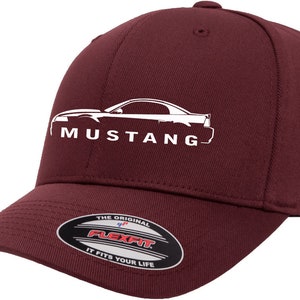 1999-04 Ford Mustang Hardtop Classic Outline Design Flexfit 6277 Baseball Hat Cap
