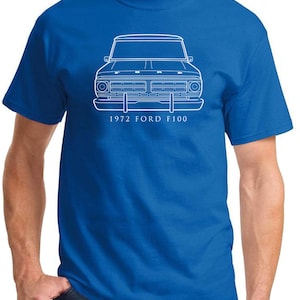 1972 Ford F100 Pickup Truck Front End Profile Design Tshirt