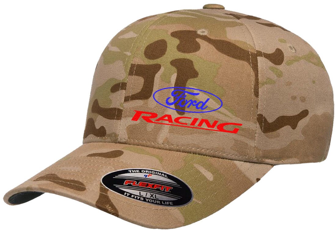Ford Racing Logo Side Panel Embroidered Design Flexfit 6277 Camo ...