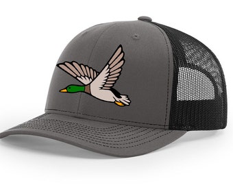 Mallard Duck Hunting Sporting Collection Embroidered Richardson 112 Snapback Trucker Baseball Hat Cap
