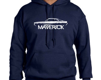 Ford Maverick Classic Outline Design Hoodie Sweatshirt Etsy