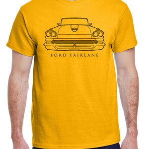 1958 Ford Fairlane Front End Profile Design Tshirt