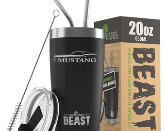 1969 Ford Mustang Fastback Outline Design Beast 20oz / 30oz Stainless Steel Tumbler