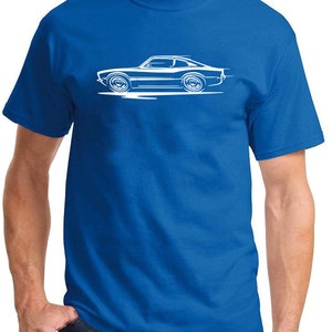 1971-77 Ford Maverick Classic Color Outline Design Tshirt 1971-77 Ford Maverick Classic Color Outline Design Tshirt