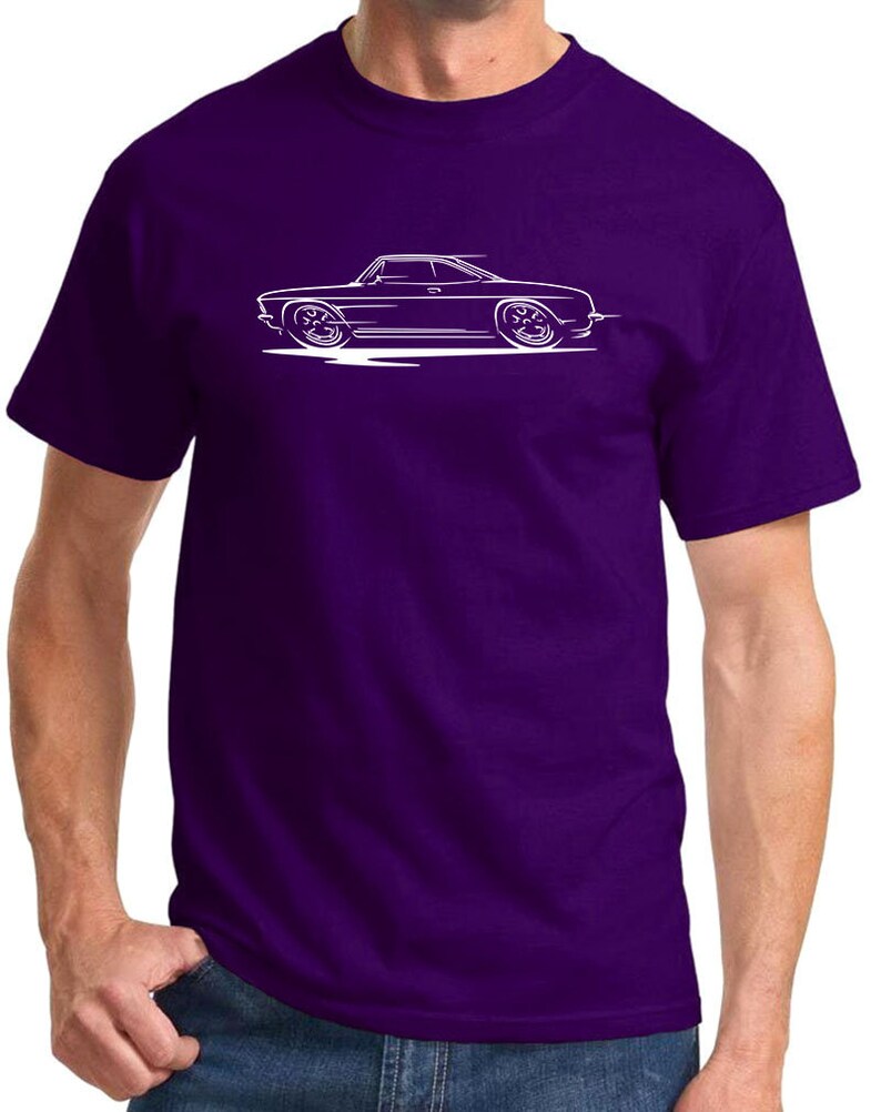 1965-69 Corvair Hardtop Redline Design Tshirt Purple