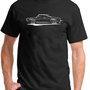 1965-69 Corvair Hardtop Redline Design Tshirt Black