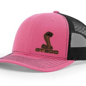 Shelby GT500 Snake Logo Leather Patch Richardson Trucker Hat