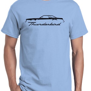 1977 1978 1979 Ford Thunderbird Classic Outline Design Tshirt