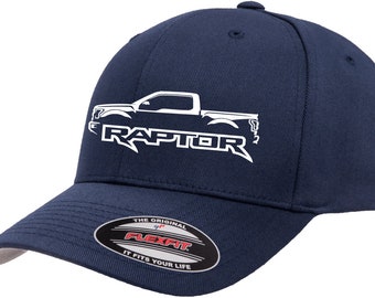 Ford Raptor F150 Truck Classic Outline Design Flexfit 6277 Baseball Hat Cap 2017-21 Ford Raptor F150 Truck Classic Outline Design Flexfit 6277 Baseball Hat Cap