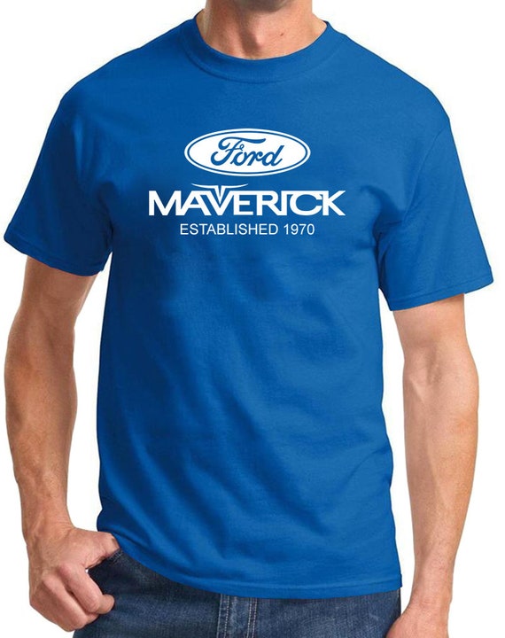 Ford Maverick Logo & Established Year Classic Print T-Shirt - Grey, X-Large