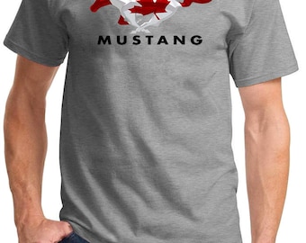 Camiseta Ford Mustang Canada Classic Logo Color Design