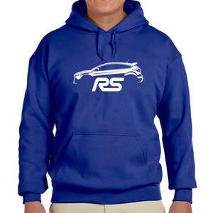 Ford Focus RS Hatchback Classic Outline Design Hoodie Sweatshirt