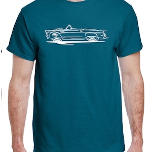 1955 1956 1957 Ford Thunderbird Convertible Redline Design Tshirt