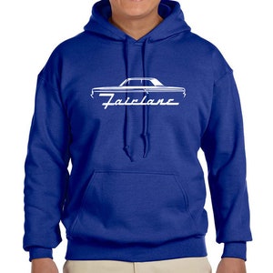 1964 Ford Fairlane Hardtop Classic Outline Design Hoodie Sweatshirt