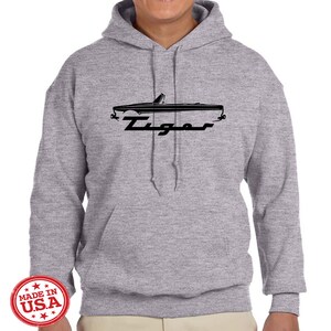 Sunbeam Tiger Convertible Sports Car Classic Outline Design Hoodie Sweatshirt