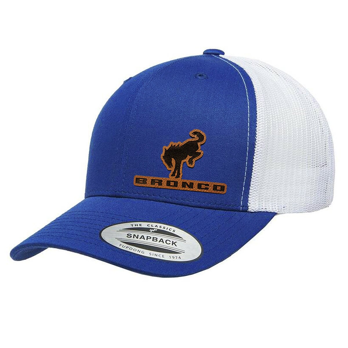Ford Bronco Trucker Hat, 4x4 Logo Leather Patch Snapback - Etsy display picture 1