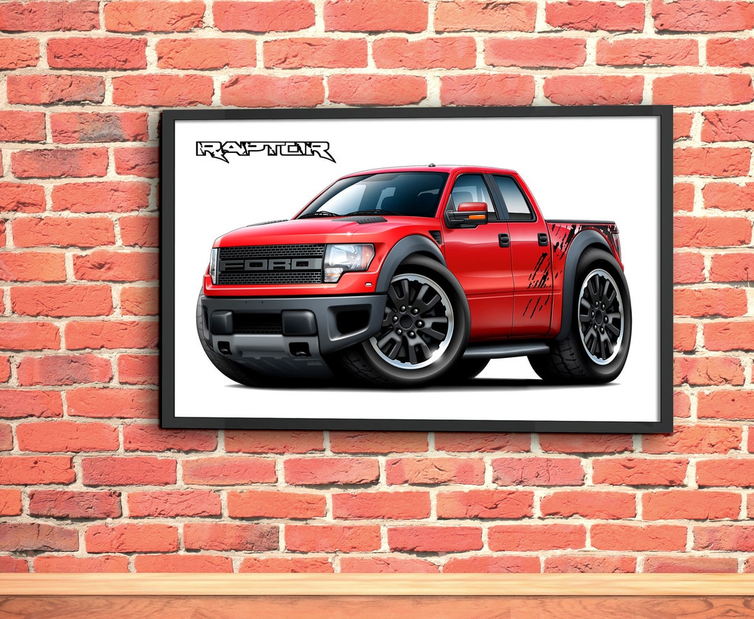 Ford Rapter Poster 2010-14 Ford SVT Raptor 4-door F150 Truck Wall Art Poster - Etsy