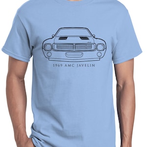 1969 AMC Javelin Classic Front End Profile Design Tshirt