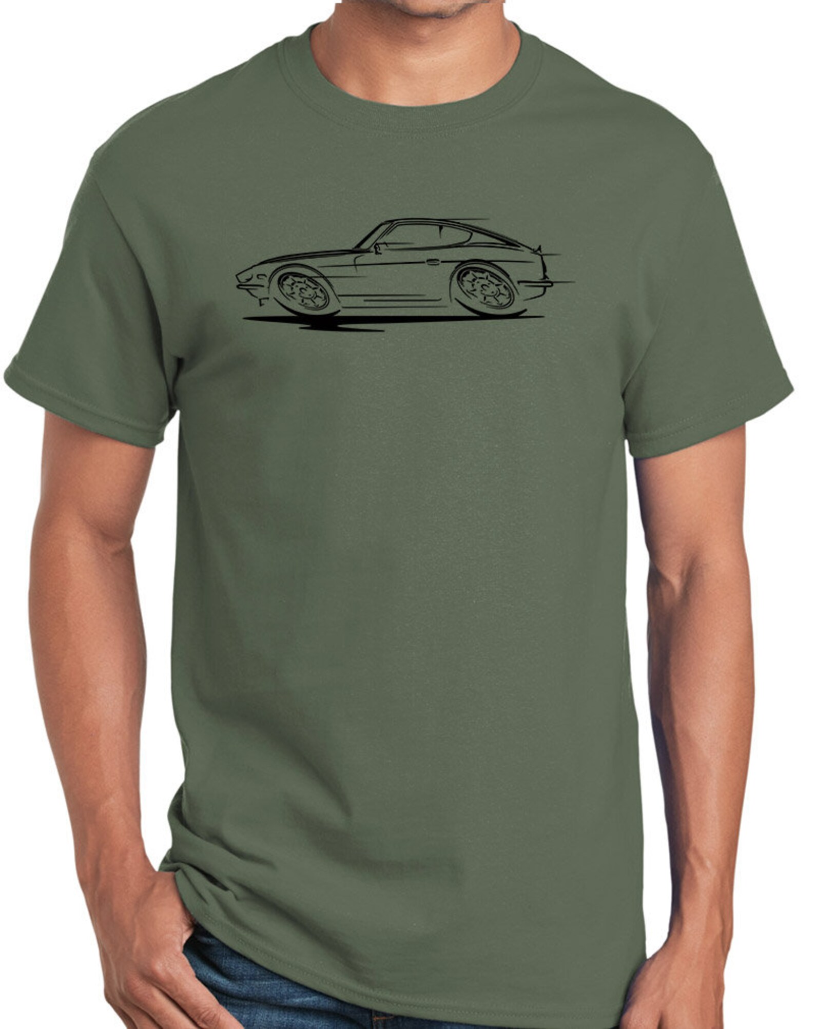 Datsun 280ZX Classic Sports Car Print T-Shirt - Heavyweight Cotton, Redline Design, Unisex Fit - View #4