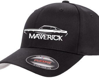 Gorra de béisbol Ford Maverick Classic Outline Design Flexfit 6277 (1970-75)