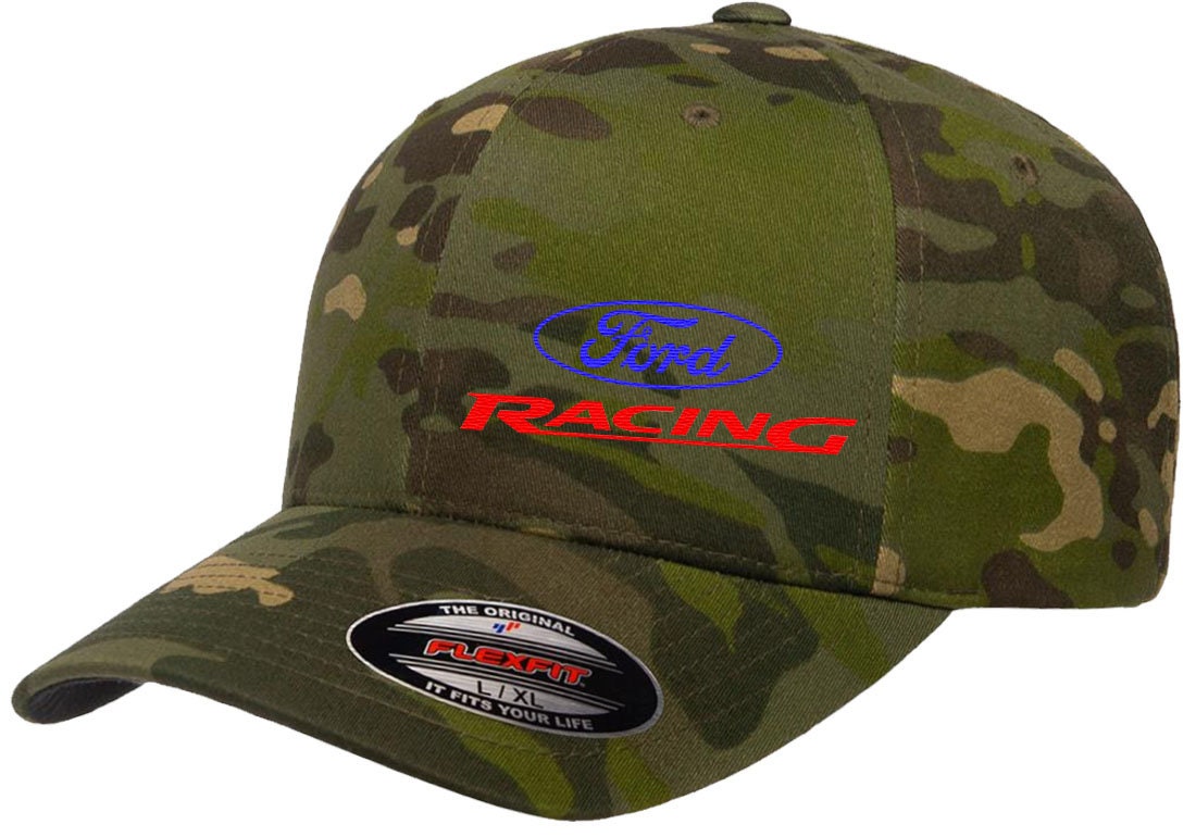 Ford Racing Logo Side Panel Embroidered Design Flexfit 6277 Camo ...