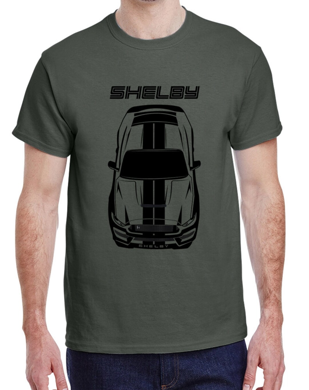 Shelby GT350 Mustang (2016-2019) Design T-Shirt - Full Color Car Graphic Tee - View #4