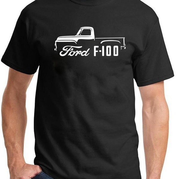 1953-56 Ford F100 Pickup Truck Classic Outline Design Tshirt