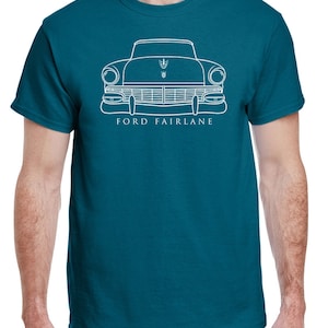 1956 Ford Fairlane Front End Profile Design Tshirt