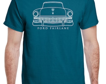 1956 Ford Fairlane Front-End Profile Design Camiseta
