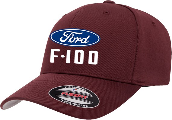 1953-56 Ford F100 Pickup Truck Outline Design Flexfit Hat - Adjustable Baseball Cap - View #10