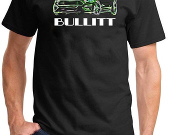 2019 2020 Bullitt Ford Mustang Neon Lights Classic Print Tshirt 2019 2020 Bullitt Ford Mustang Neon Lights Classic Print Tshirt