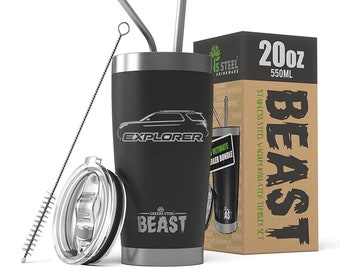 Vaso de acero inoxidable de 20 oz/30 oz con diseño clásico de Ford Explorer SUV 2011-18