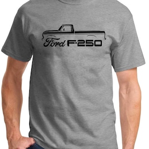 1973-77 Ford F250 Pickup Truck Classic Outline Design Tshirt