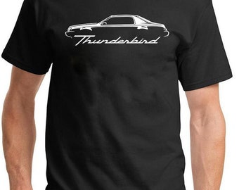 T-shirt Ford Thunderbird 1983-1988 à contour classique