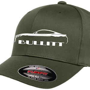 2019 2020 Bullitt Ford Mustang Classic Outline Design Flexfit 6277 Baseball Hat Cap