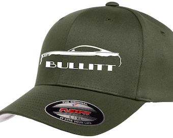 2019 2020 Bullitt Ford Mustang Classic Outline Design Flexfit 6277 Baseball Hat Cap