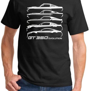 1965-2021 Shelby GT350 Mustang Evolution Classic Outline Design Tshirt